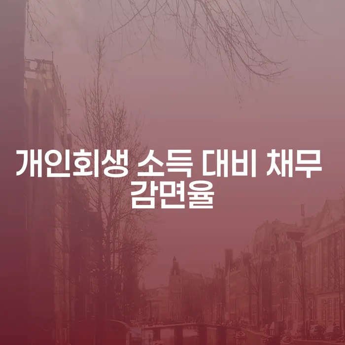 개인회생 소득 대비 채무 감면율, 얼마나 감면 받을 수 있을까?